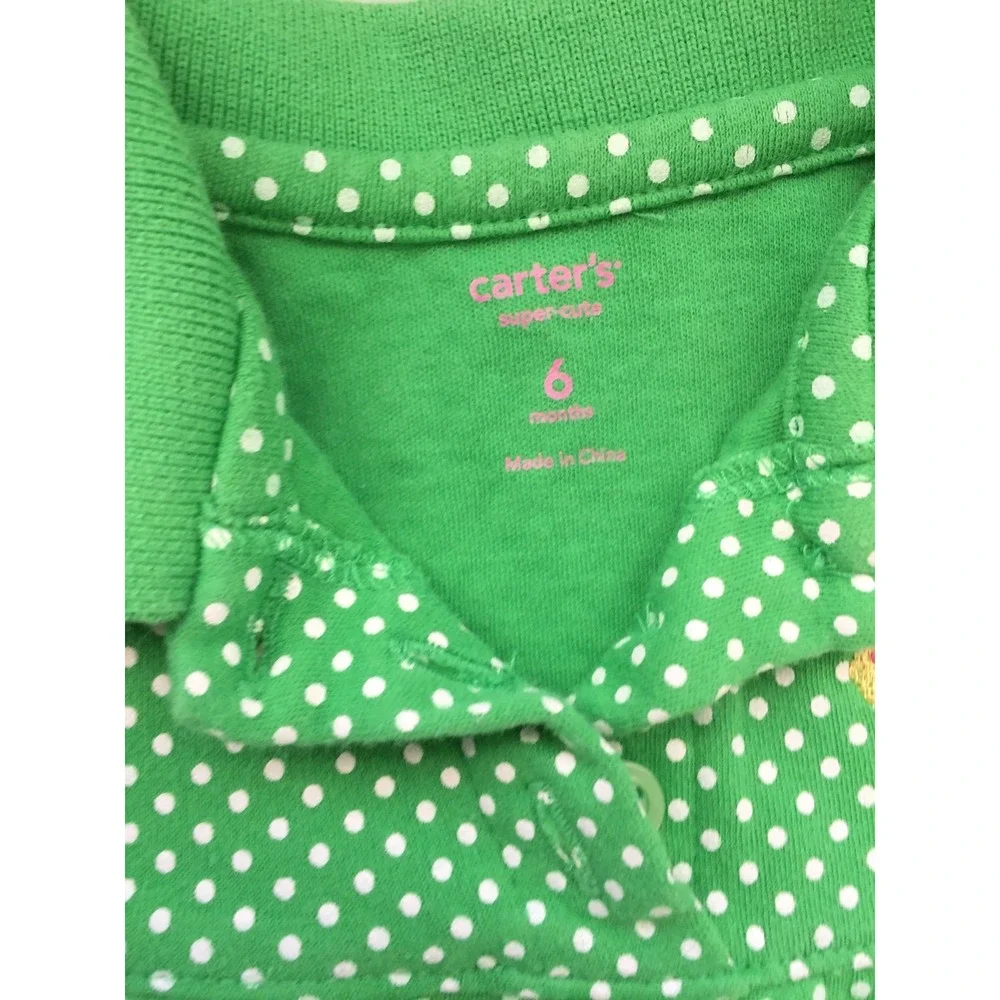 LOT 2 Carters Baby Girl 6M Spring Embroidery Dresses‎ green
